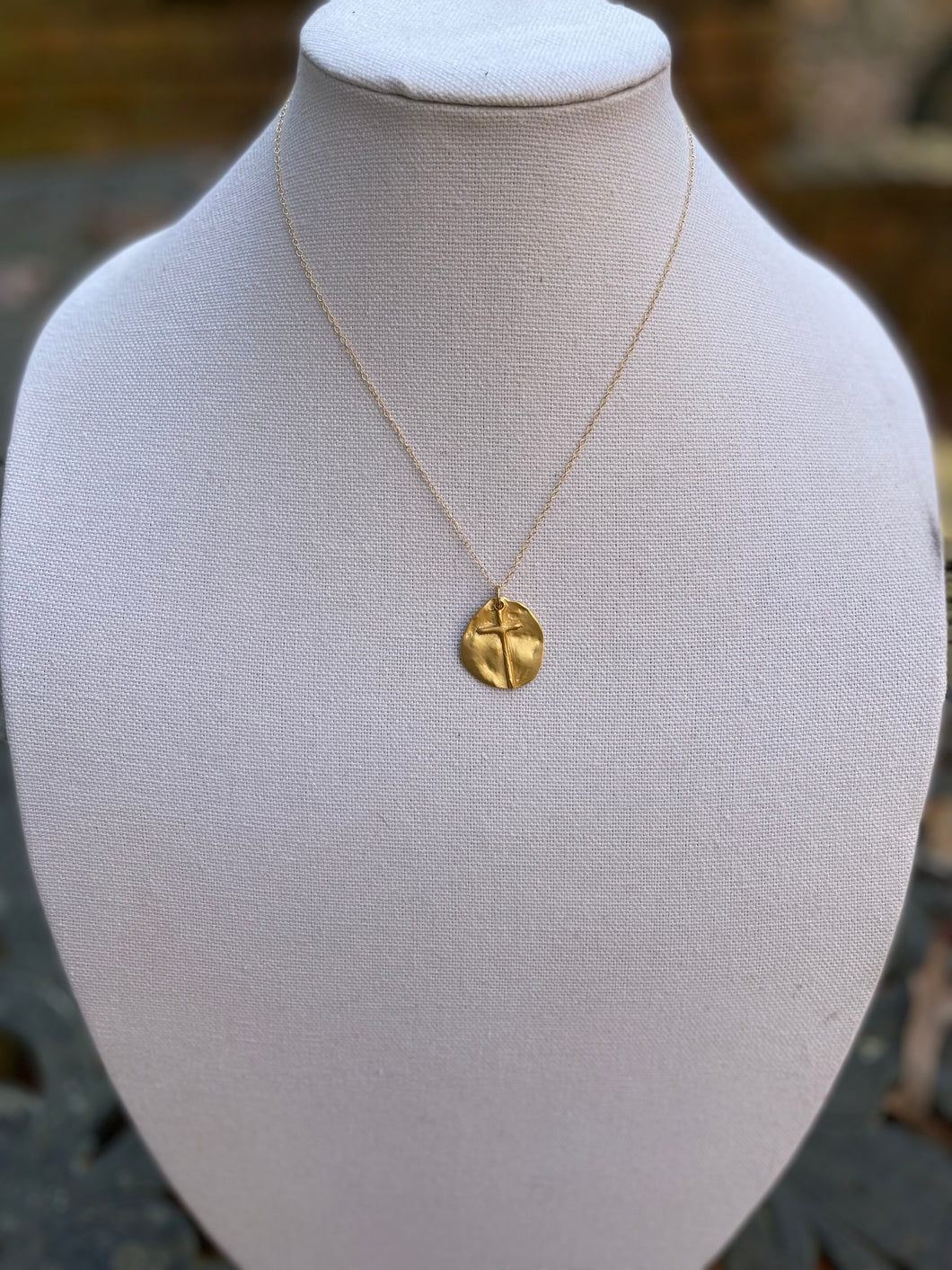 Gold cross necklace