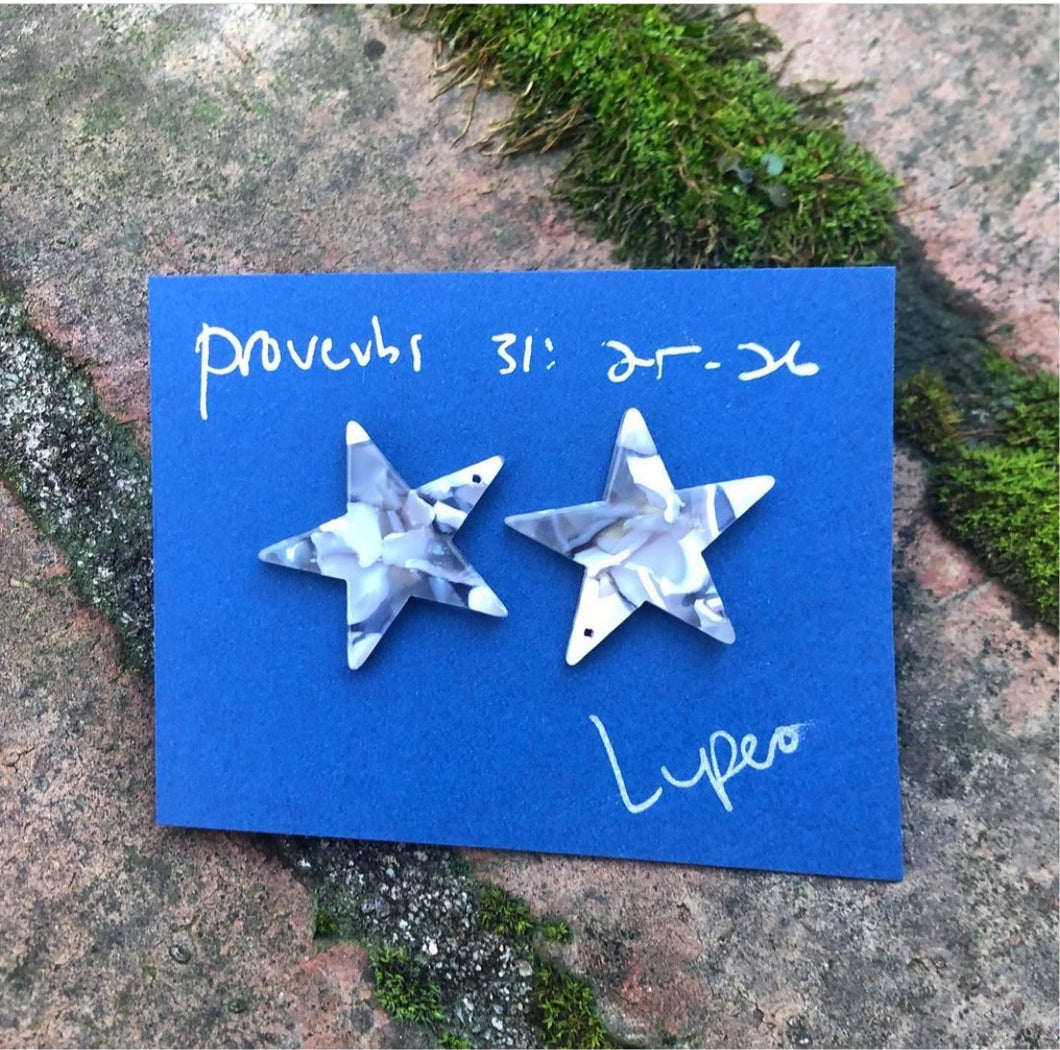 Acrylic star studs