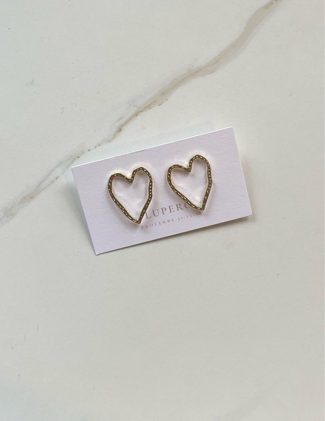 Gold beveled hearts